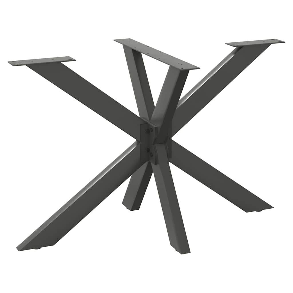 vidaXL Noga do stołu jadalnego Pająk kształt antracyt 120x68x(72-73) cm stal