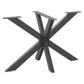 vidaXL Noga do stołu jadalnego Pająk kształt antracyt 120x68x(72-73) cm stal
