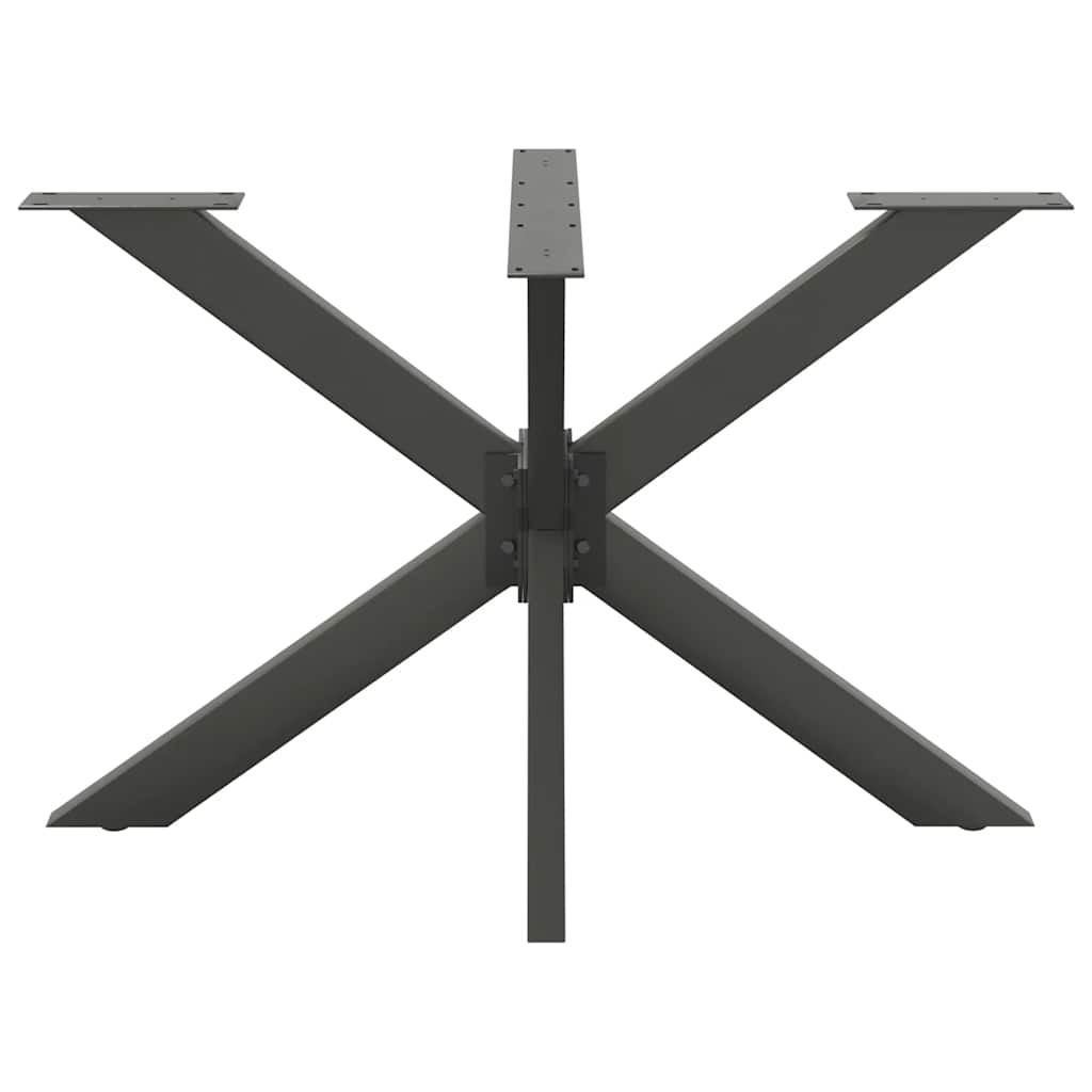 vidaXL Noga do stołu jadalnego Pająk kształt antracyt 120x68x(72-73) cm stal