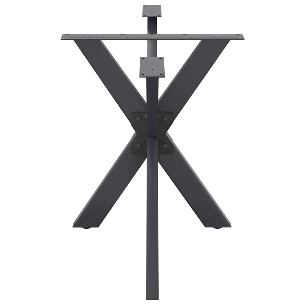 vidaXL Noga do stołu jadalnego Pająk kształt antracyt 120x68x(72-73) cm stal