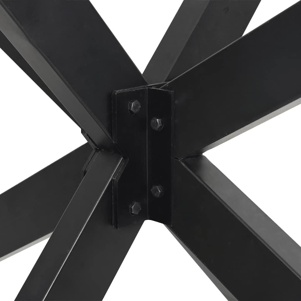 vidaXL Noga do stołu jadalnego Pająk kształt antracyt 120x68x(72-73) cm stal