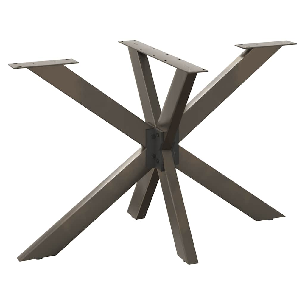 vidaXL Noga do stołu jadalnego Spider Shape Czarny 120x68x(72-73) cm Stal
