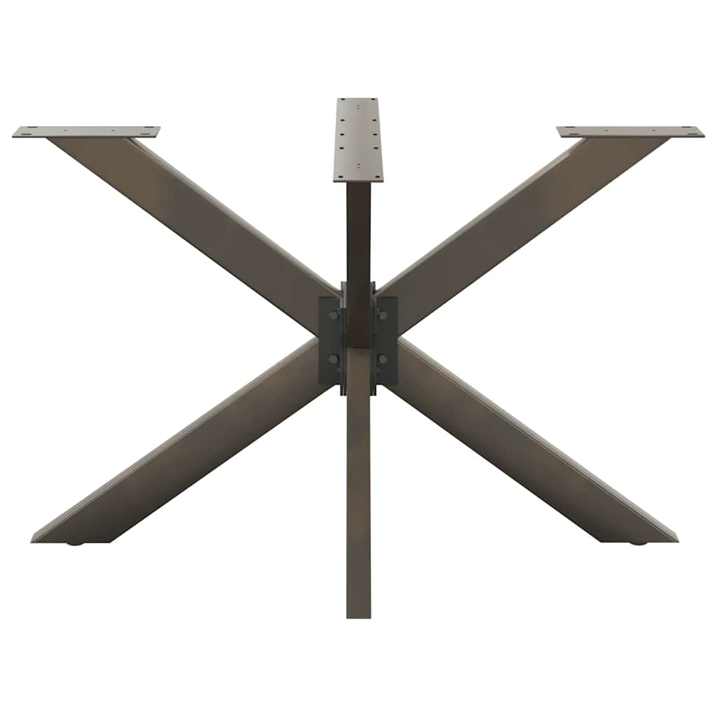 vidaXL Noga do stołu jadalnego Spider Shape Czarny 120x68x(72-73) cm Stal