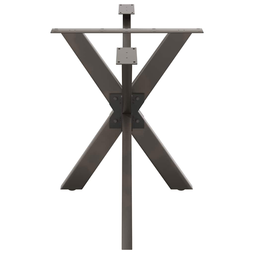 vidaXL Noga do stołu jadalnego Spider Shape Czarny 120x68x(72-73) cm Stal