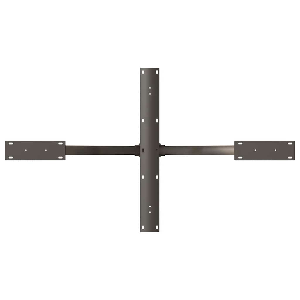 vidaXL Noga do stołu jadalnego Spider Shape Czarny 120x68x(72-73) cm Stal