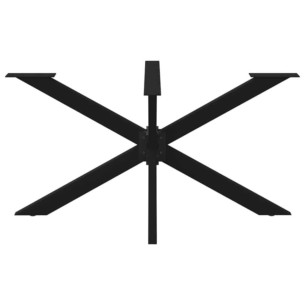 vidaXL Noga do stołu jadalnego Spider Shape Czarny 150x78x(72-73) cm Stal