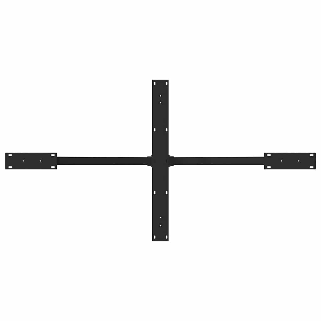 vidaXL Noga do stołu jadalnego Spider Shape Czarny 150x78x(72-73) cm Stal