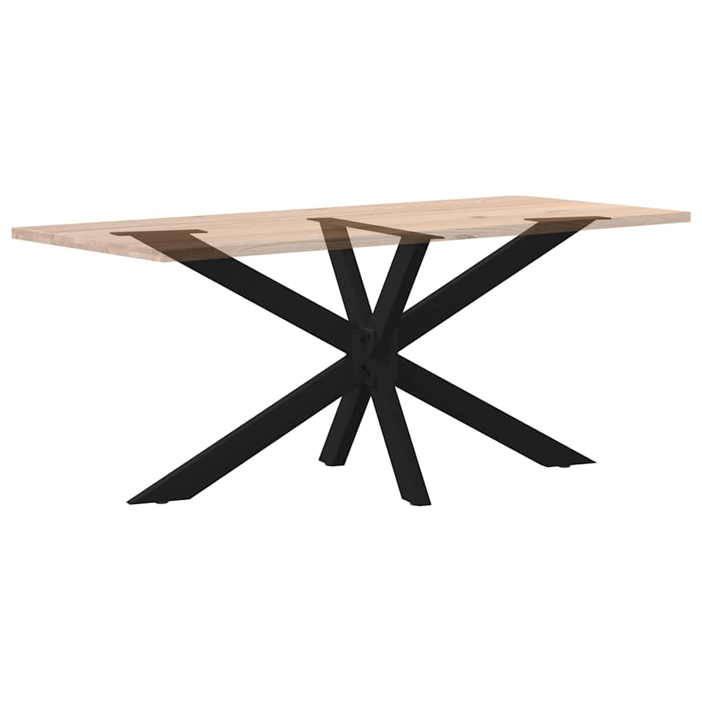 vidaXL Noga do stołu jadalnego Spider Shape Czarny 150x78x(72-73) cm Stal