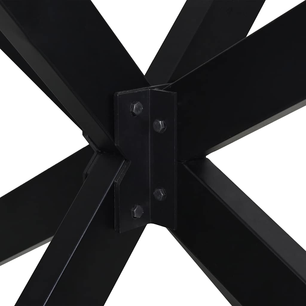 vidaXL Noga do stołu jadalnego Spider Shape Czarny 150x78x(72-73) cm Stal