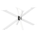 vidaXL Noga do stołu jadalnego Pająk Kształt Biały 150x78x(72-73) cm Stal