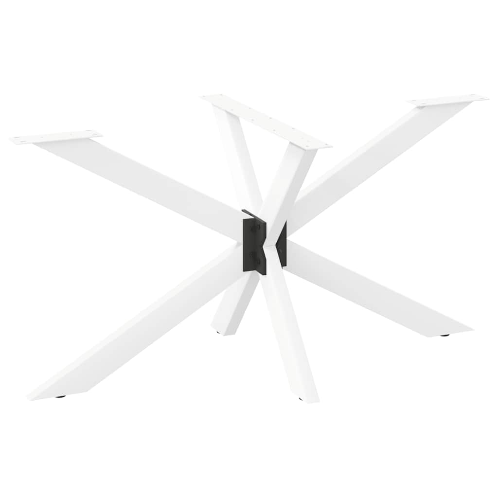 vidaXL Noga do stołu jadalnego Pająk Kształt Biały 150x78x(72-73) cm Stal