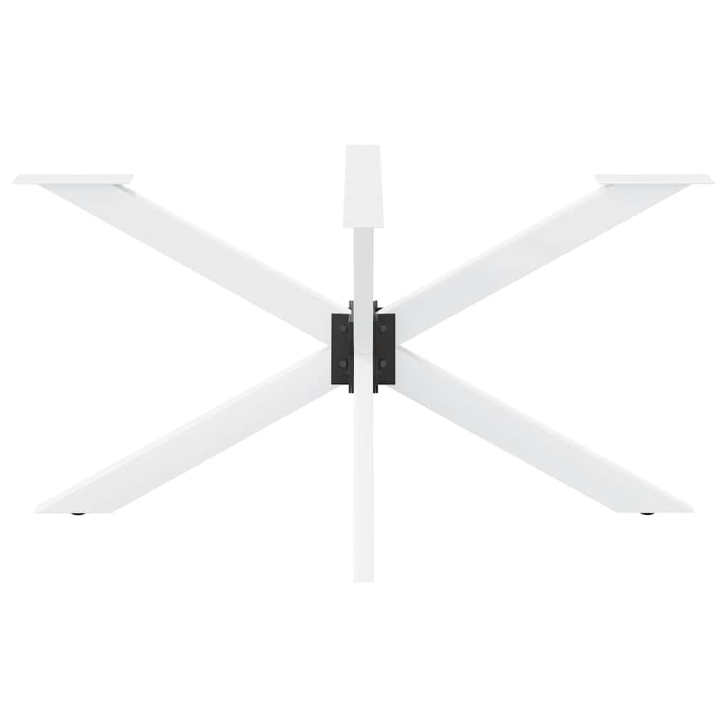 vidaXL Noga do stołu jadalnego Pająk Kształt Biały 150x78x(72-73) cm Stal