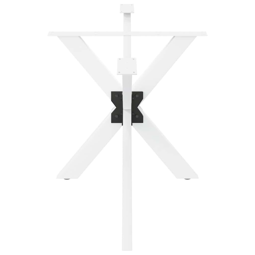 vidaXL Noga do stołu jadalnego Pająk Kształt Biały 150x78x(72-73) cm Stal