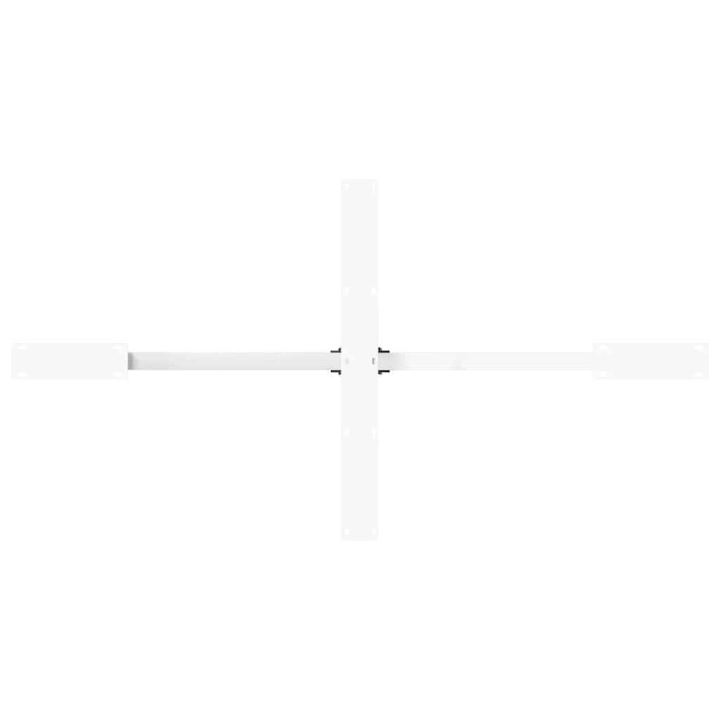 vidaXL Noga do stołu jadalnego Pająk Kształt Biały 150x78x(72-73) cm Stal