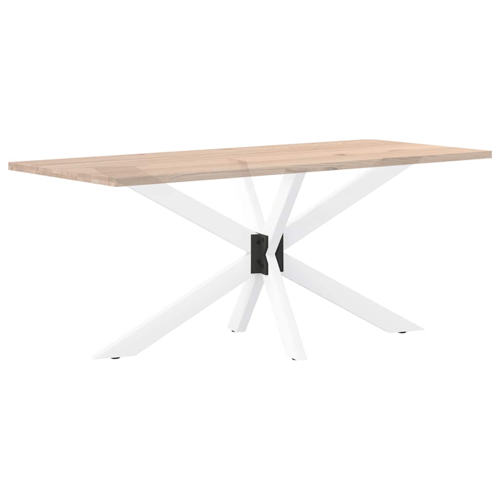 vidaXL Noga do stołu jadalnego Pająk Kształt Biały 150x78x(72-73) cm Stal