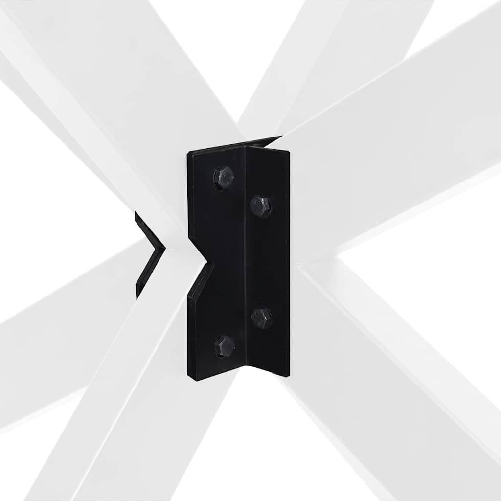 vidaXL Noga do stołu jadalnego Pająk Kształt Biały 150x78x(72-73) cm Stal
