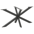 vidaXL Noga do stołu jadalnego Pająk kształt antracyt 150x78x(72-73) cm stal