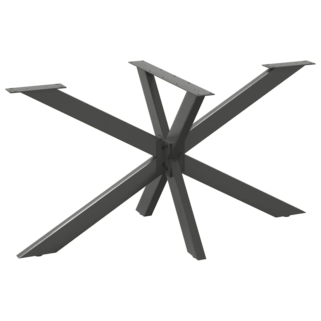 vidaXL Noga do stołu jadalnego Pająk kształt antracyt 150x78x(72-73) cm stal