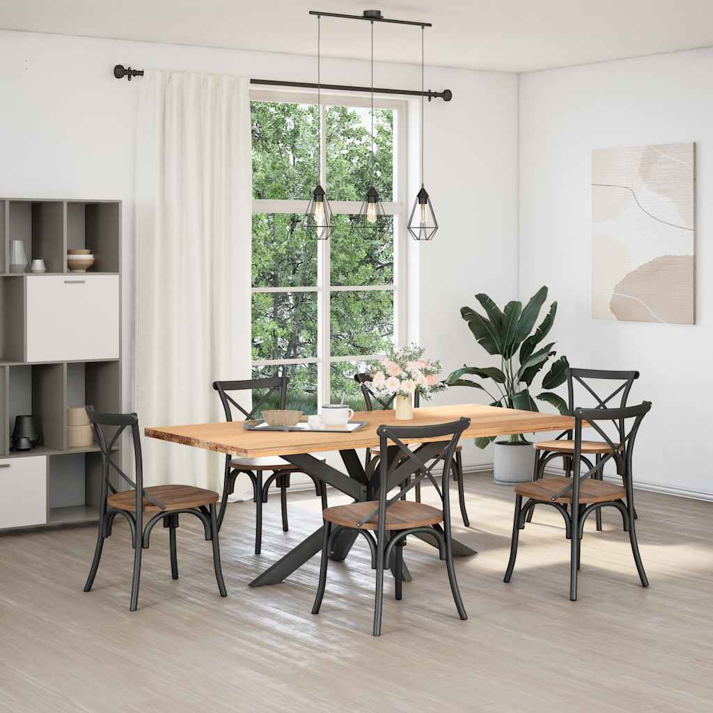 vidaXL Noga do stołu jadalnego Pająk kształt antracyt 150x78x(72-73) cm stal