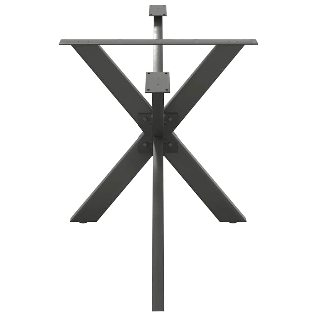 vidaXL Noga do stołu jadalnego Pająk kształt antracyt 150x78x(72-73) cm stal