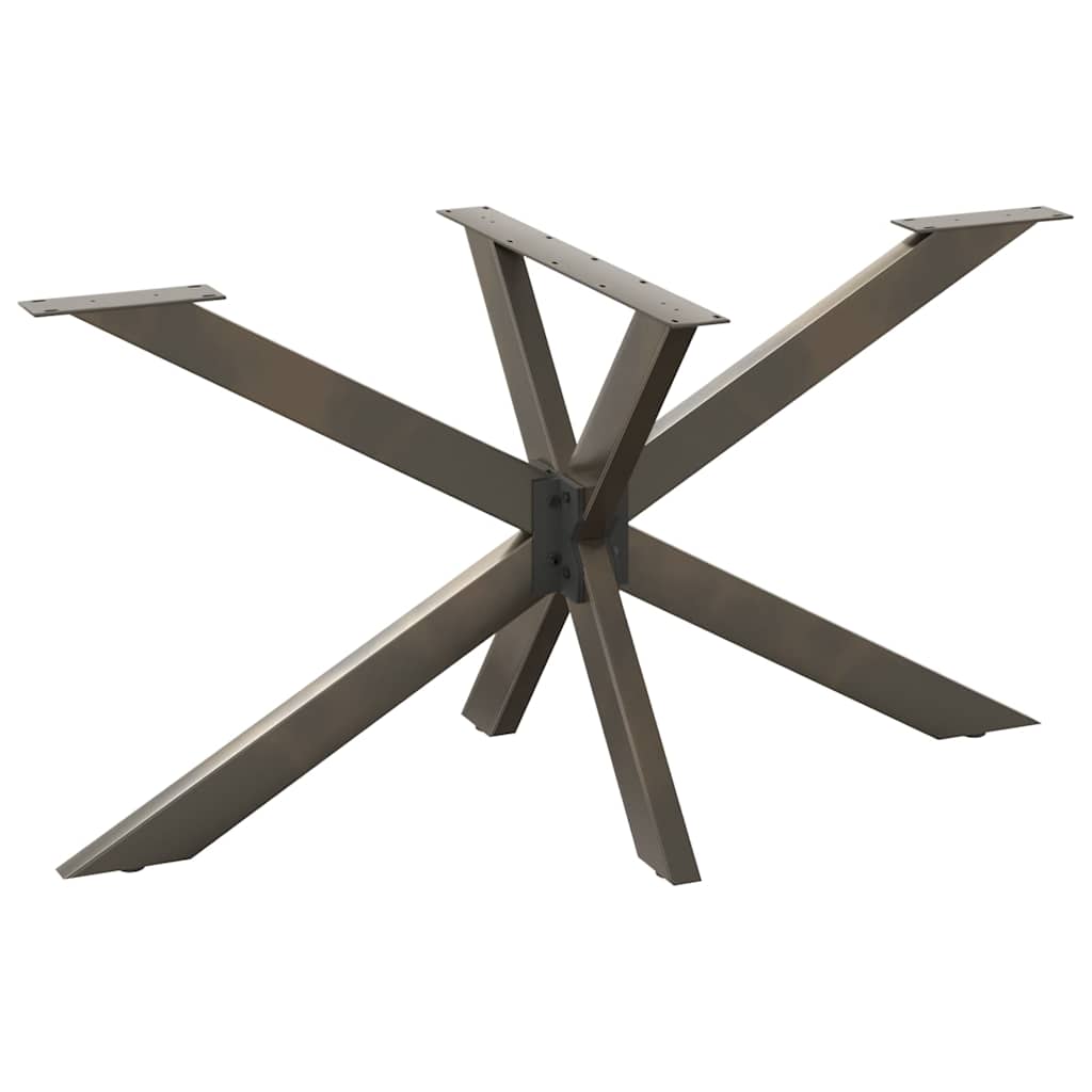 vidaXL Noga do stołu jadalnego Spider Shape Czarny 150x78x(72-73) cm Stal