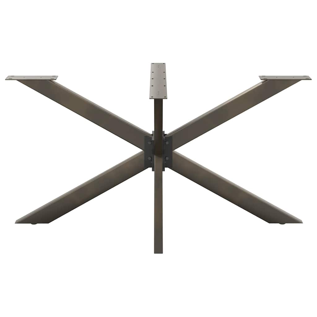 vidaXL Noga do stołu jadalnego Spider Shape Czarny 150x78x(72-73) cm Stal