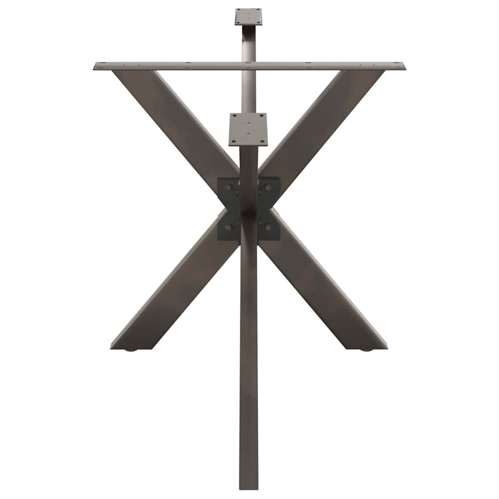 vidaXL Noga do stołu jadalnego Spider Shape Czarny 150x78x(72-73) cm Stal
