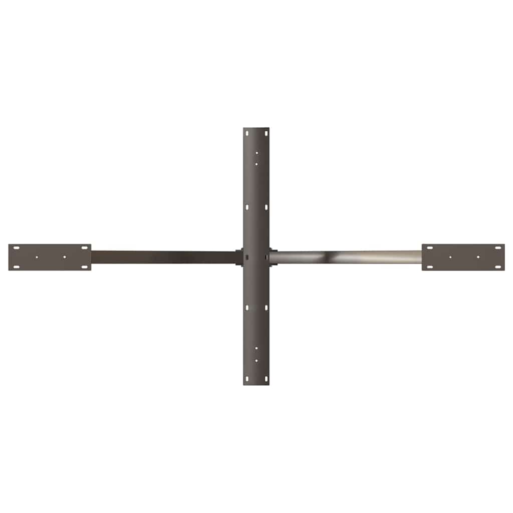 vidaXL Noga do stołu jadalnego Spider Shape Czarny 150x78x(72-73) cm Stal
