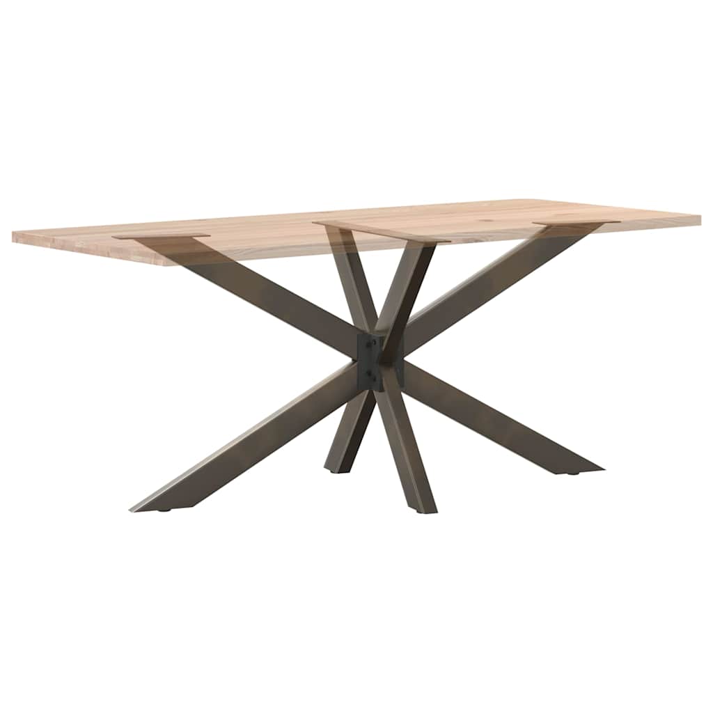 vidaXL Noga do stołu jadalnego Spider Shape Czarny 150x78x(72-73) cm Stal