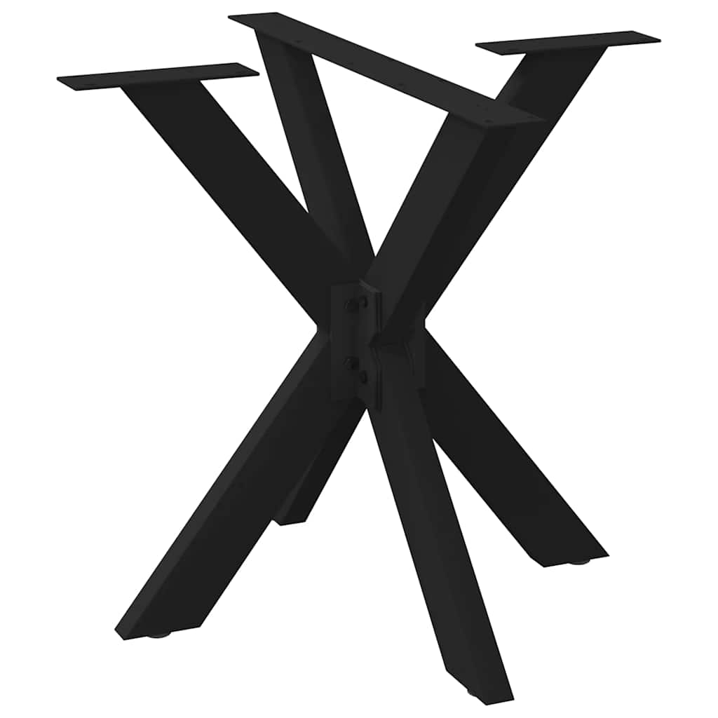vidaXL Noga do stołu jadalnego Spider Shape Czarny 85x85x(72-73) cm Stal