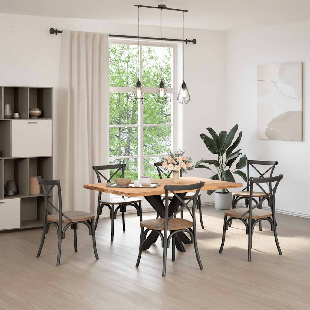 vidaXL Noga do stołu jadalnego Spider Shape Czarny 85x85x(72-73) cm Stal