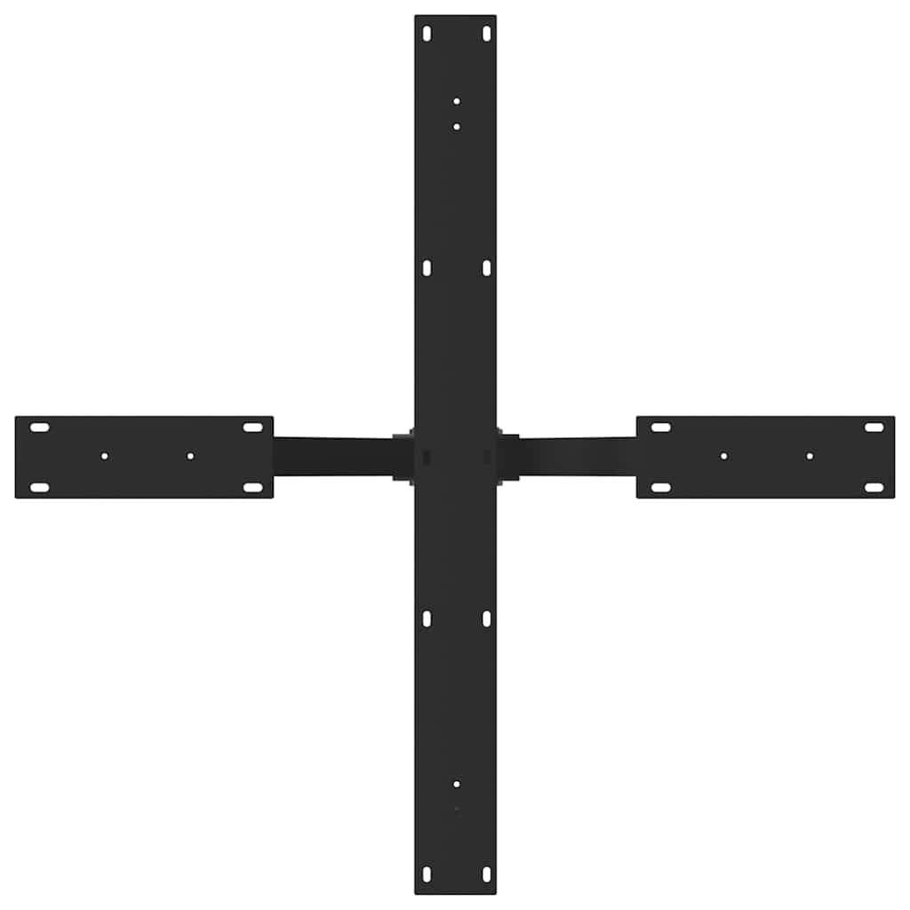vidaXL Noga do stołu jadalnego Spider Shape Czarny 85x85x(72-73) cm Stal