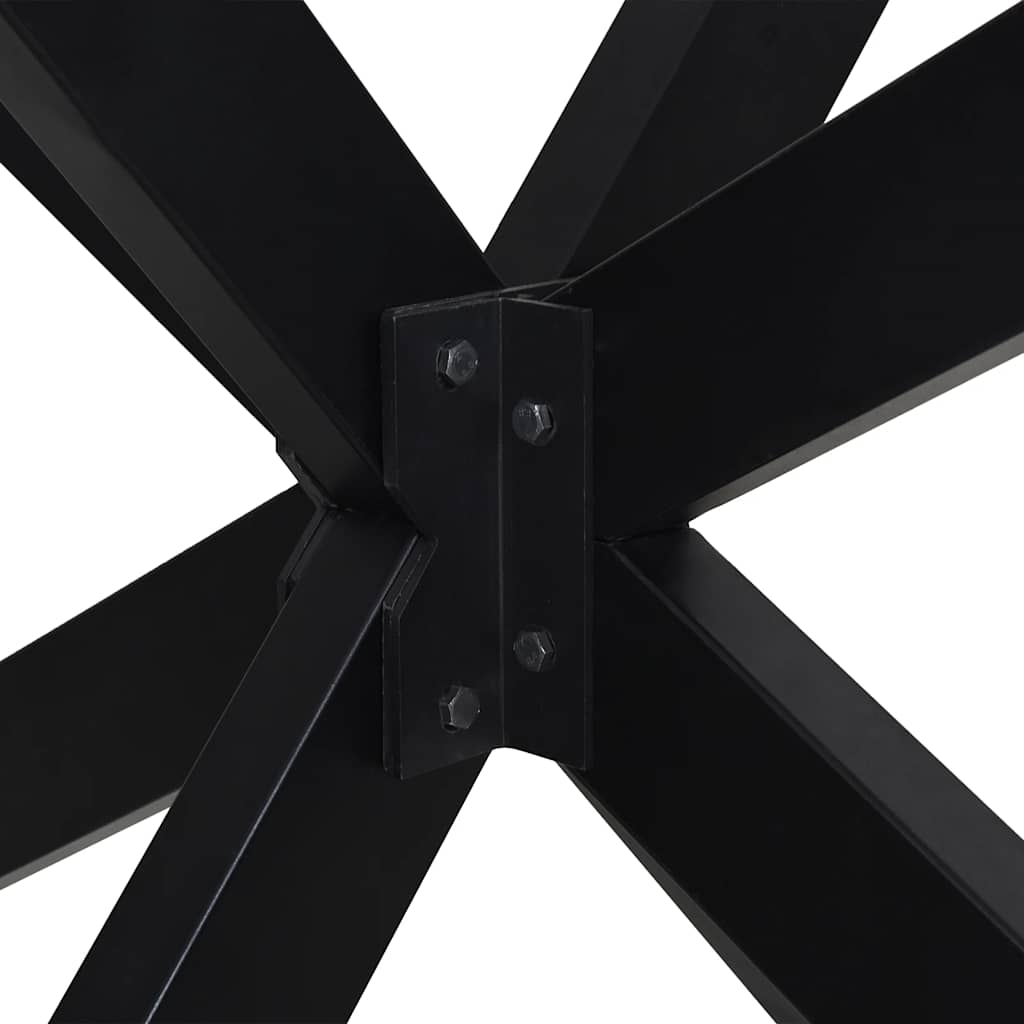vidaXL Noga do stołu jadalnego Spider Shape Czarny 85x85x(72-73) cm Stal