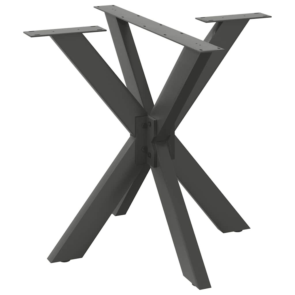 vidaXL Noga do stołu jadalnego Pająk Antracyt 85x85x(72-73) cm Stal