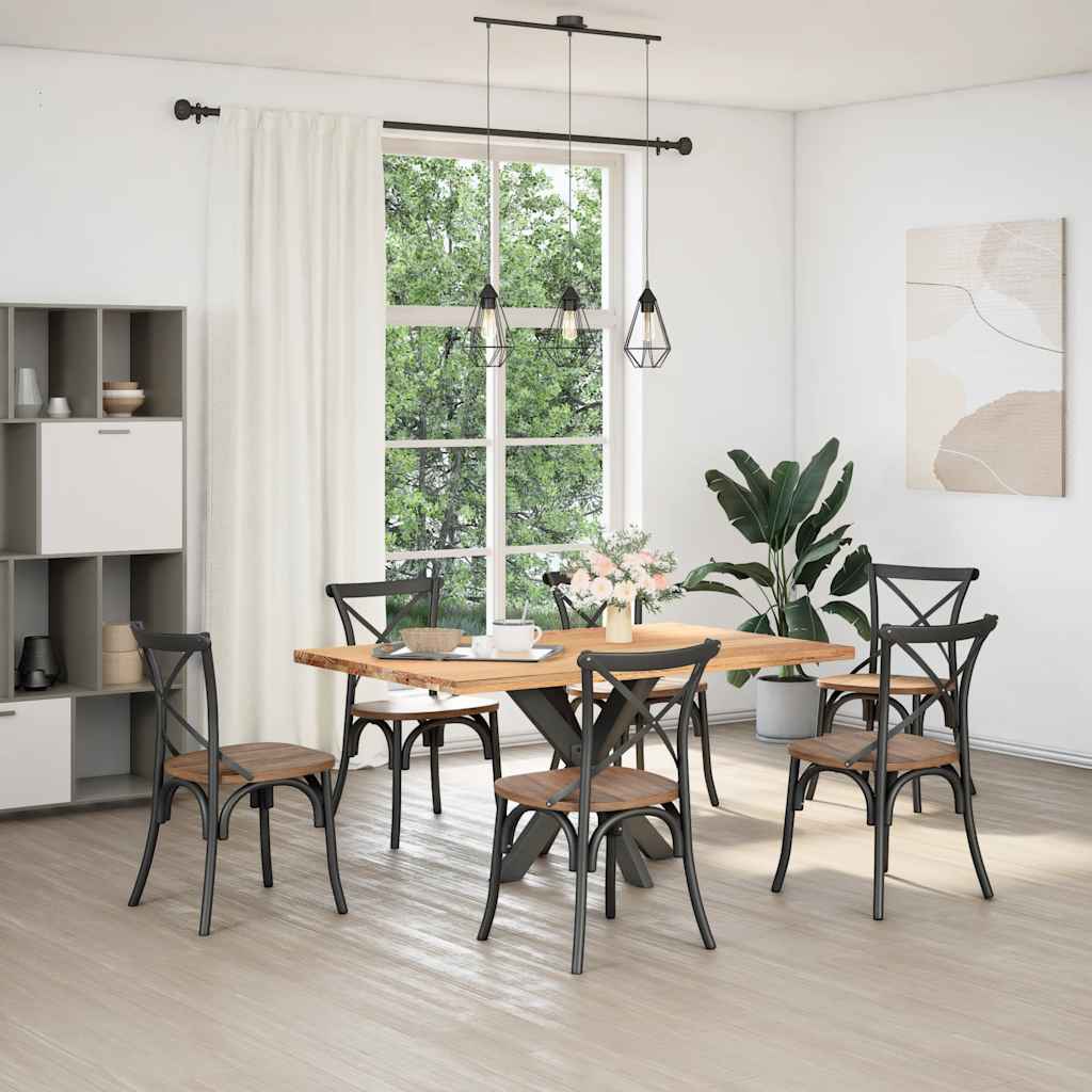 vidaXL Noga do stołu jadalnego Pająk Antracyt 85x85x(72-73) cm Stal