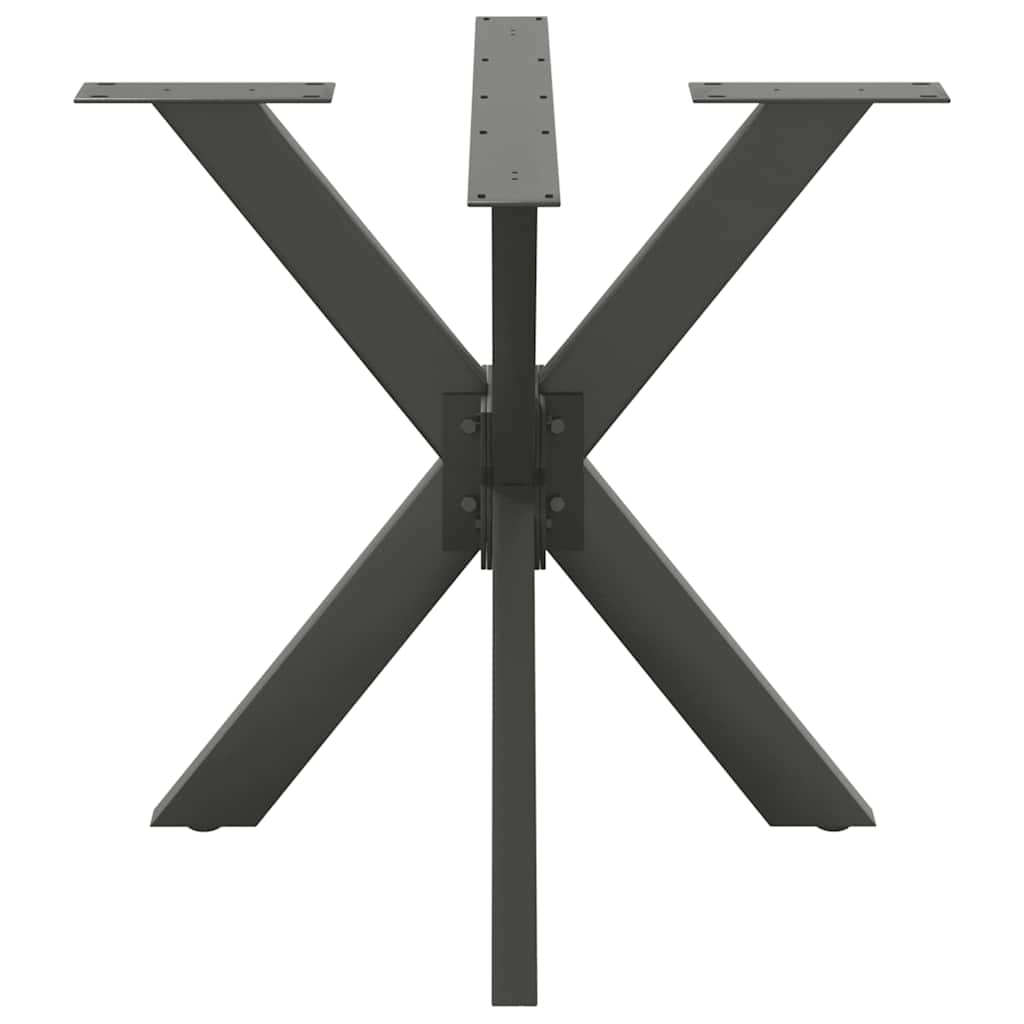 vidaXL Noga do stołu jadalnego Pająk Antracyt 85x85x(72-73) cm Stal