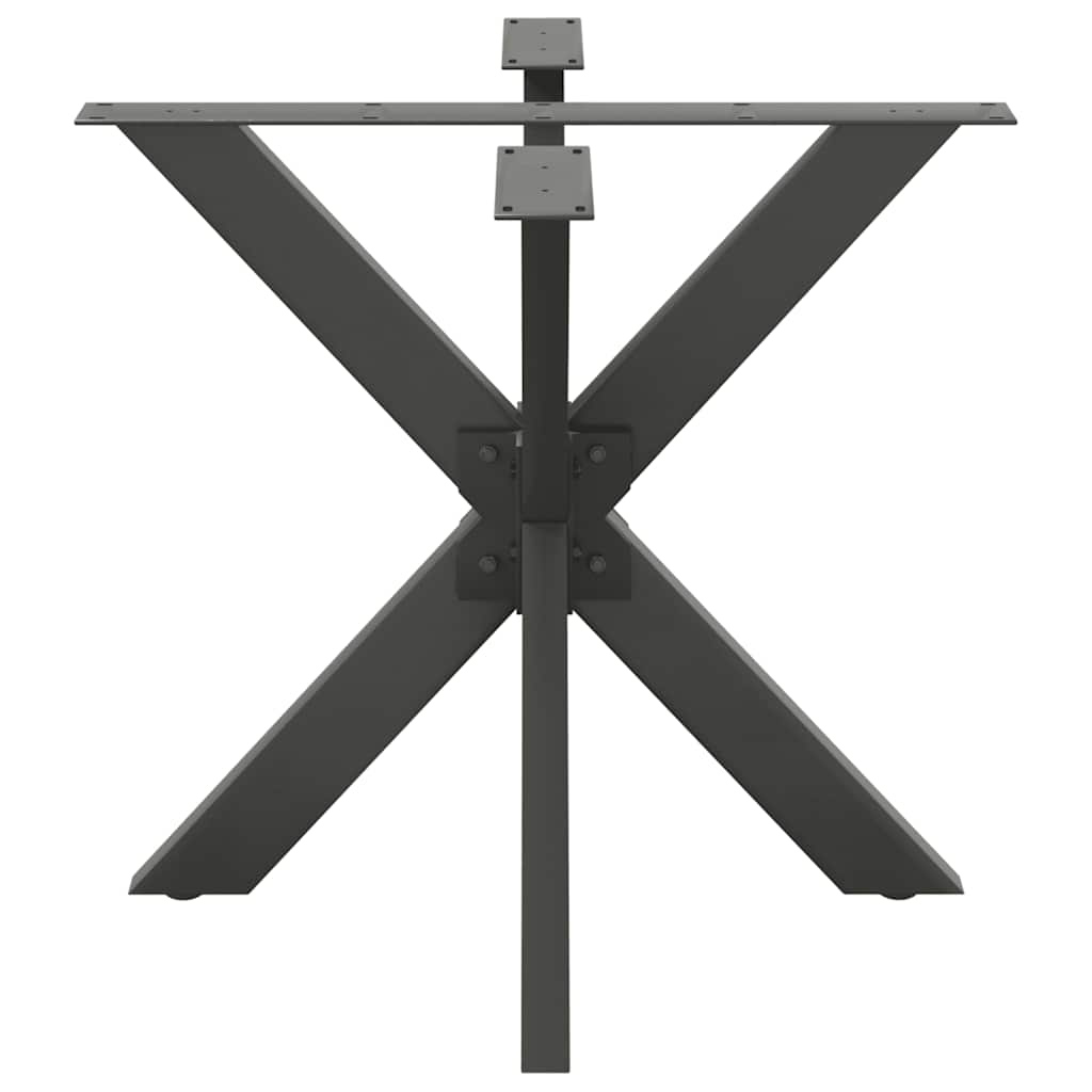 vidaXL Noga do stołu jadalnego Pająk Antracyt 85x85x(72-73) cm Stal