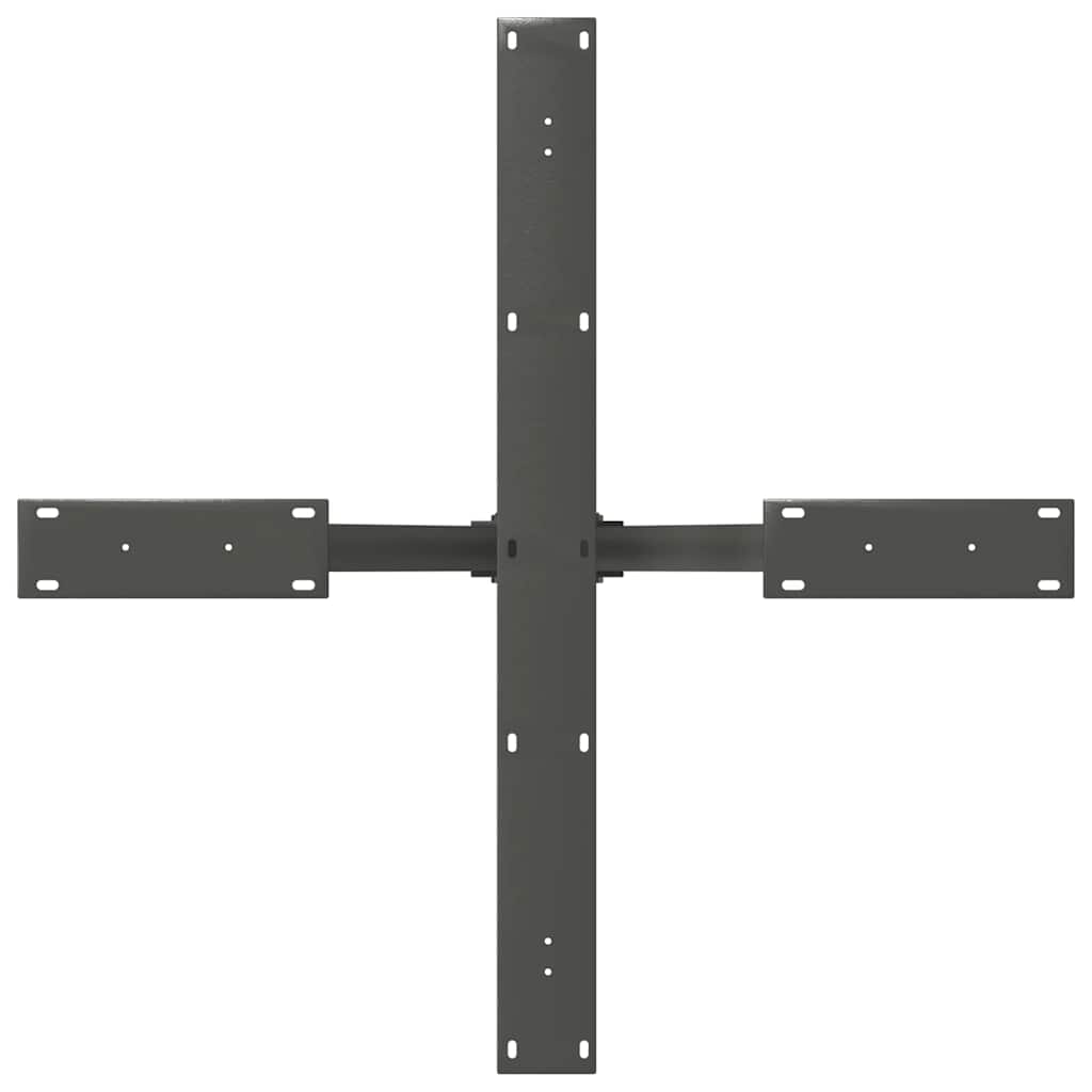 vidaXL Noga do stołu jadalnego Pająk Antracyt 85x85x(72-73) cm Stal