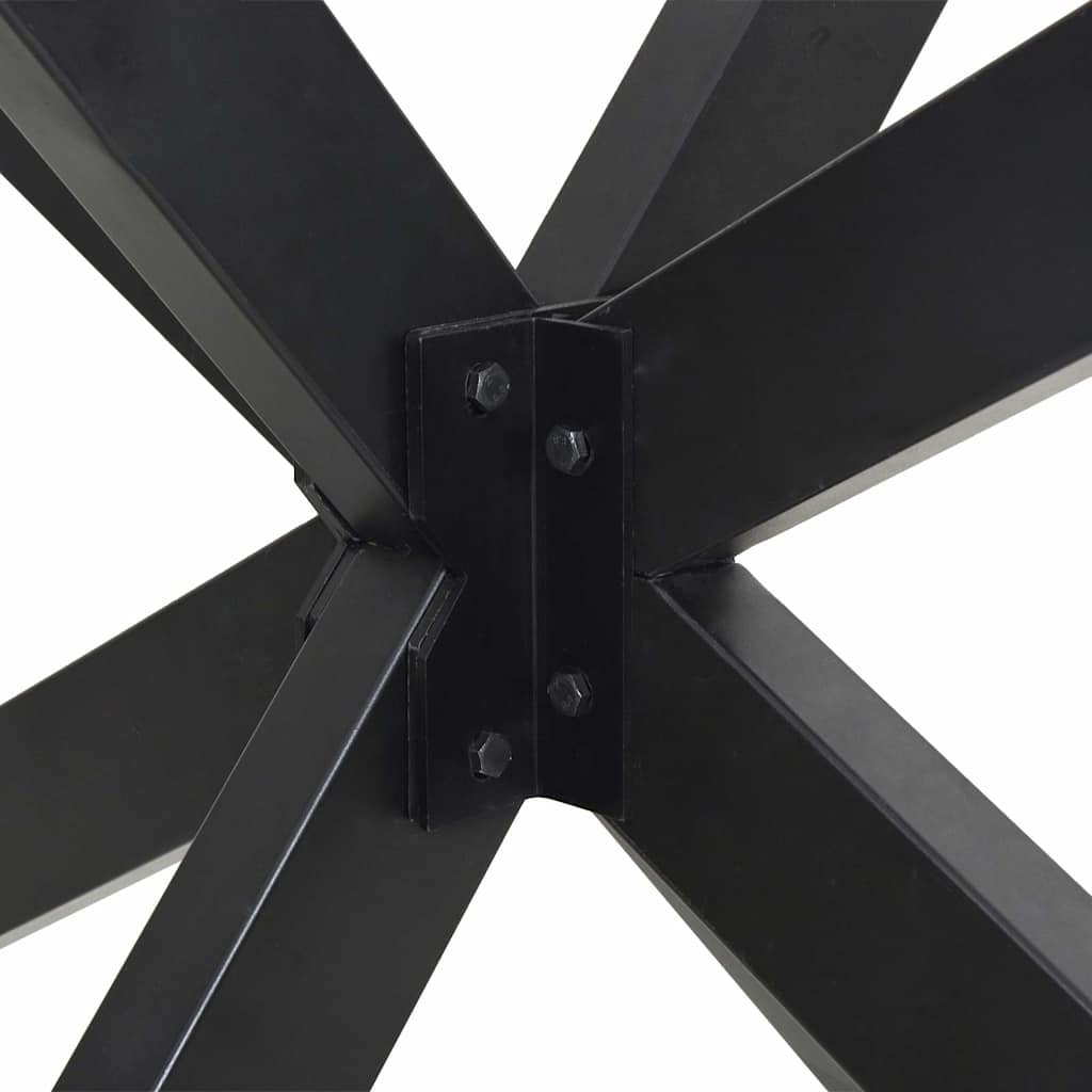 vidaXL Noga do stołu jadalnego Pająk Antracyt 85x85x(72-73) cm Stal