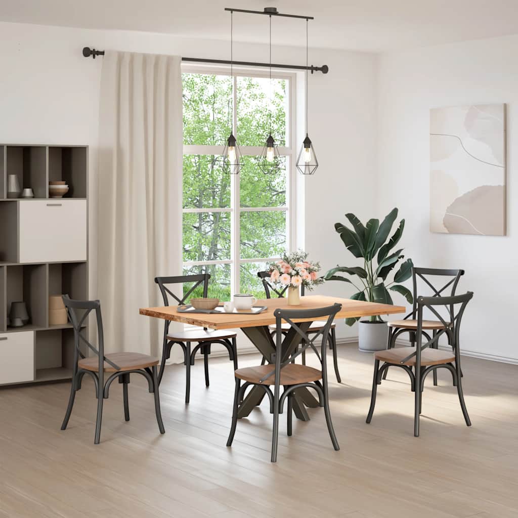vidaXL Noga do stołu jadalnego Spider Shape Czarny 85x85x(72-73) cm Stal