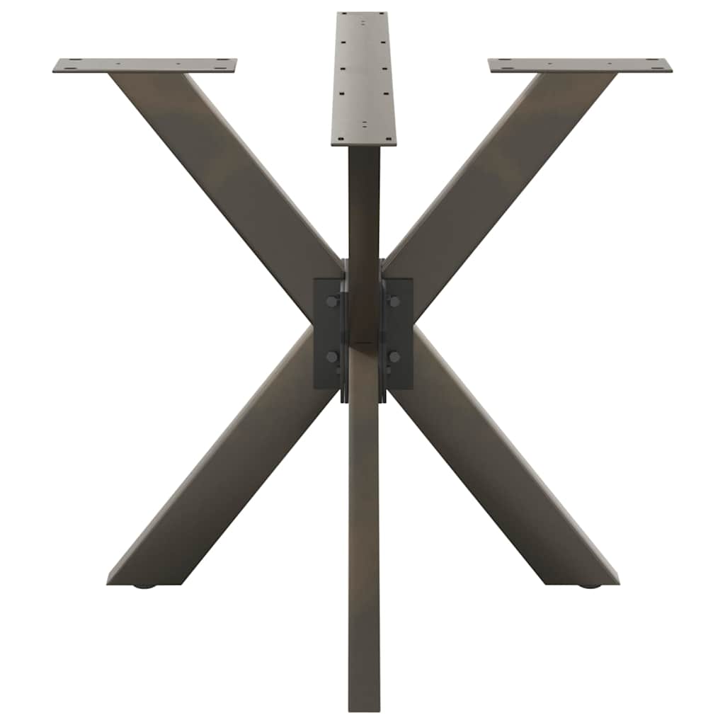 vidaXL Noga do stołu jadalnego Spider Shape Czarny 85x85x(72-73) cm Stal