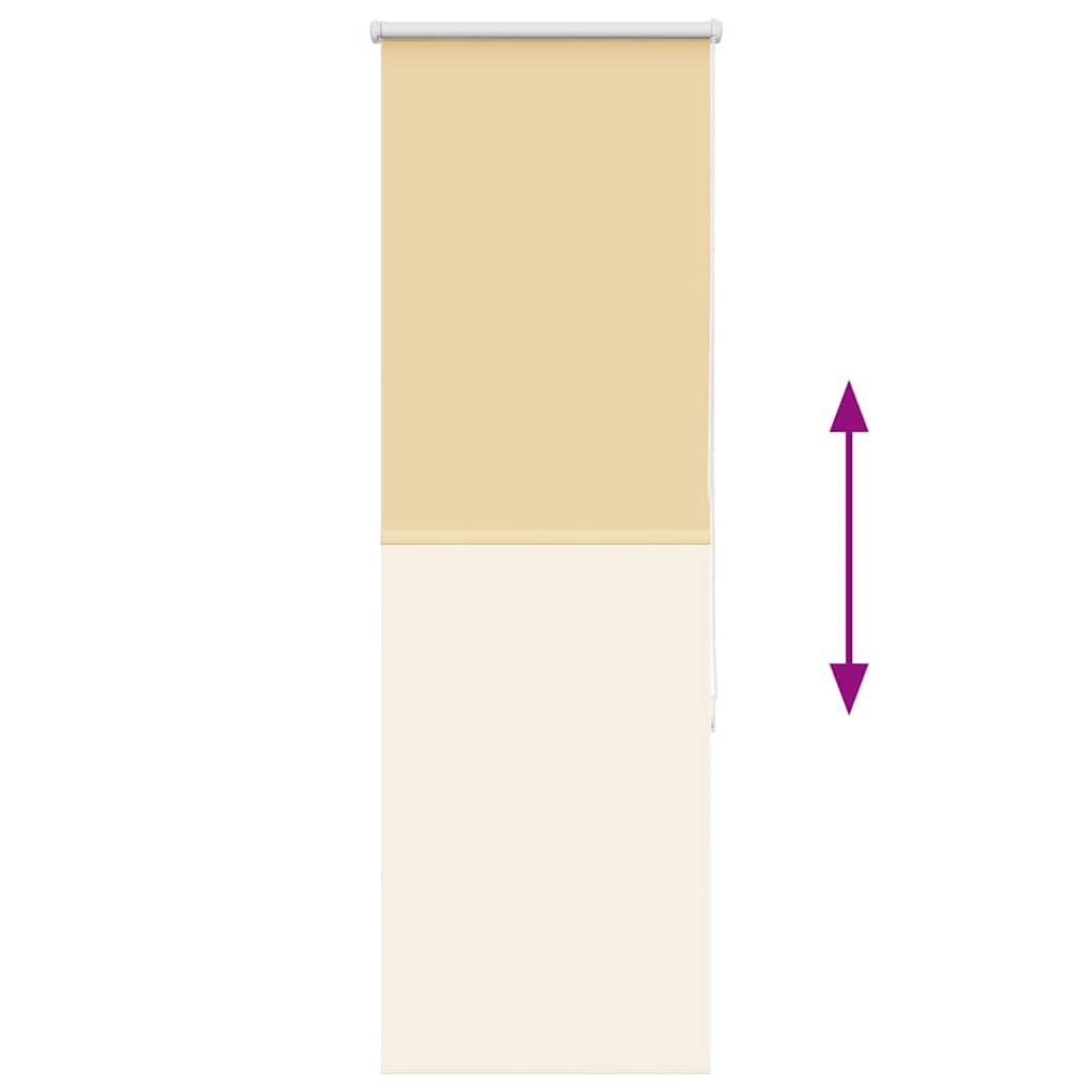 vidaXL Roleta zaciemniająca beżowa 45x130 cm Szerokość tkaniny 40,7 cm