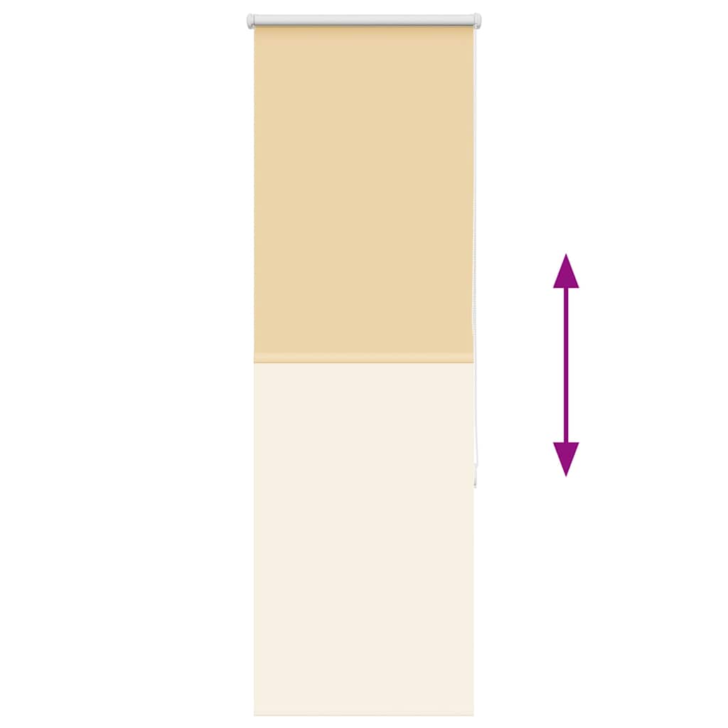vidaXL Roleta zaciemniająca beżowa 55x130 cm Szerokość tkaniny 50,7 cm