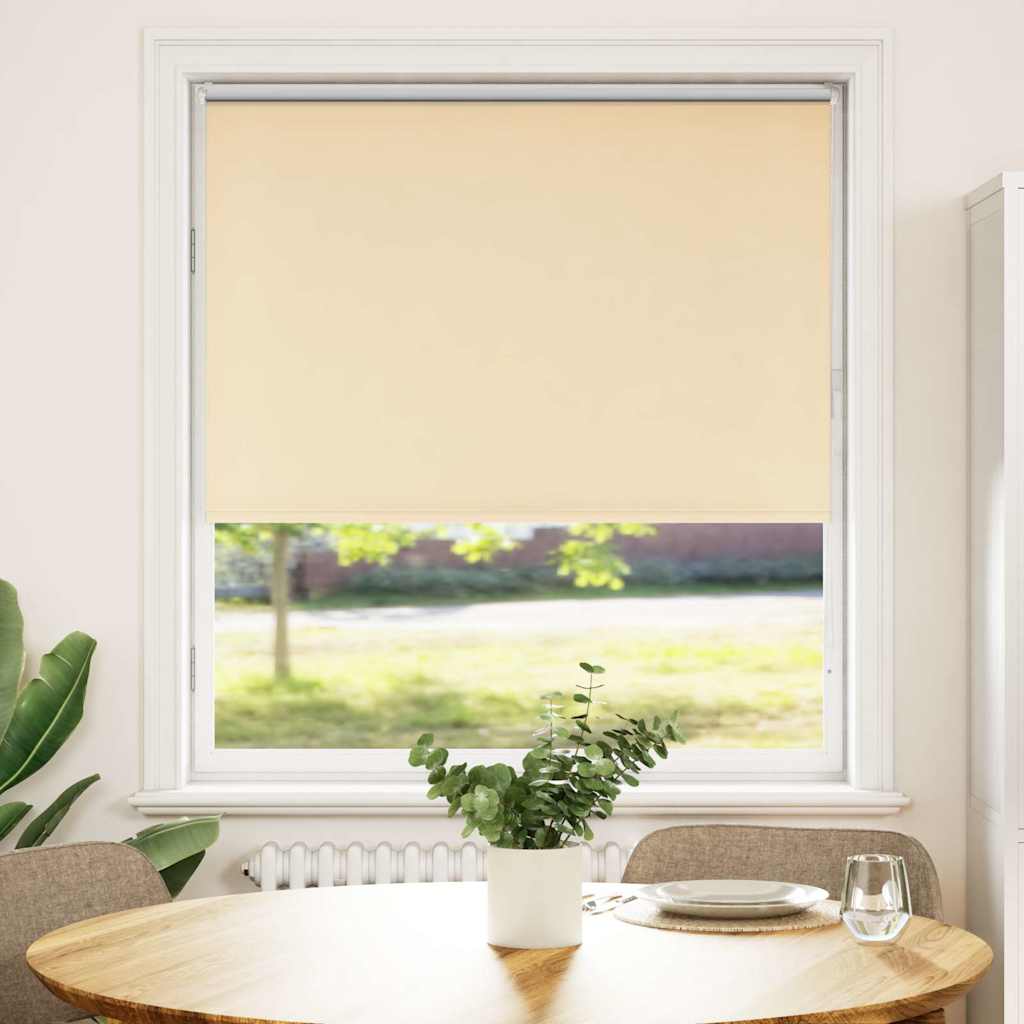 vidaXL Roleta zaciemniająca beżowa 100x130 cm Szerokość tkaniny 95,7cm