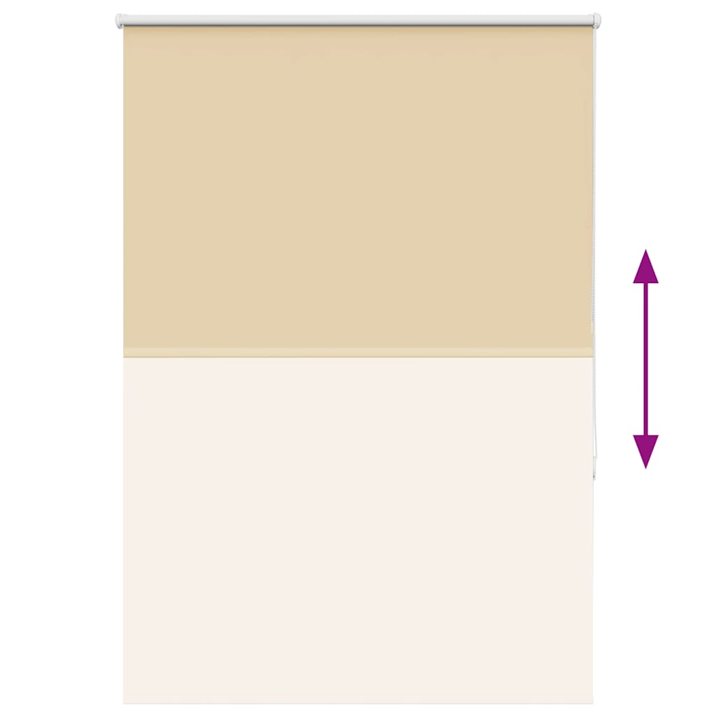 vidaXL Roleta zaciemniająca beżowa 100x130 cm Szerokość tkaniny 95,7cm