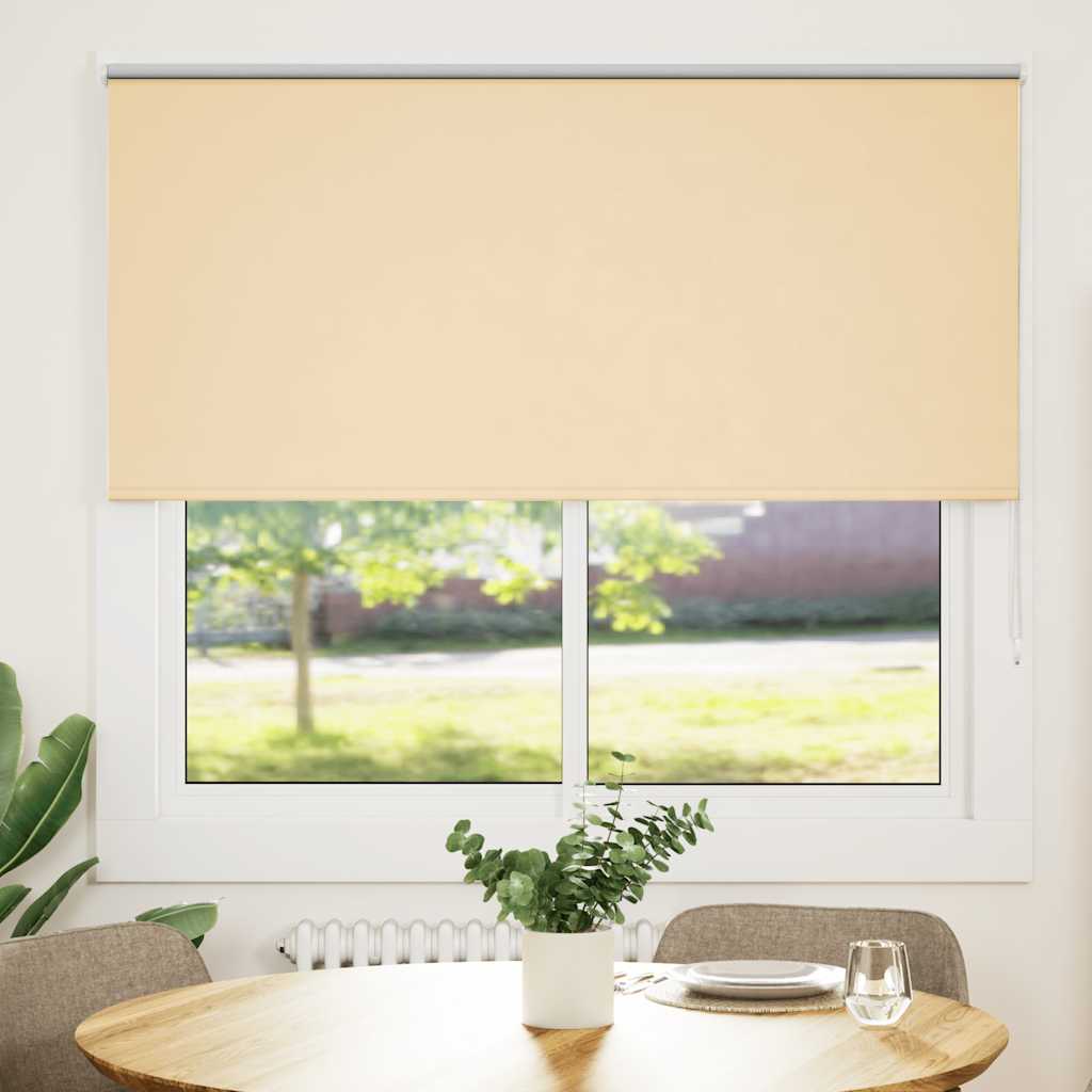 vidaXL Roleta zaciemniająca beżowa 160x130cm Szerokość tkaniny 156,6cm