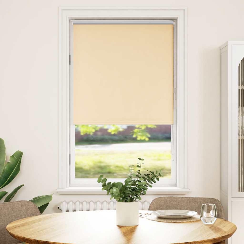 vidaXL Roleta zaciemniająca beżowa 75x150 cm Szerokość tkaniny 70,7 cm