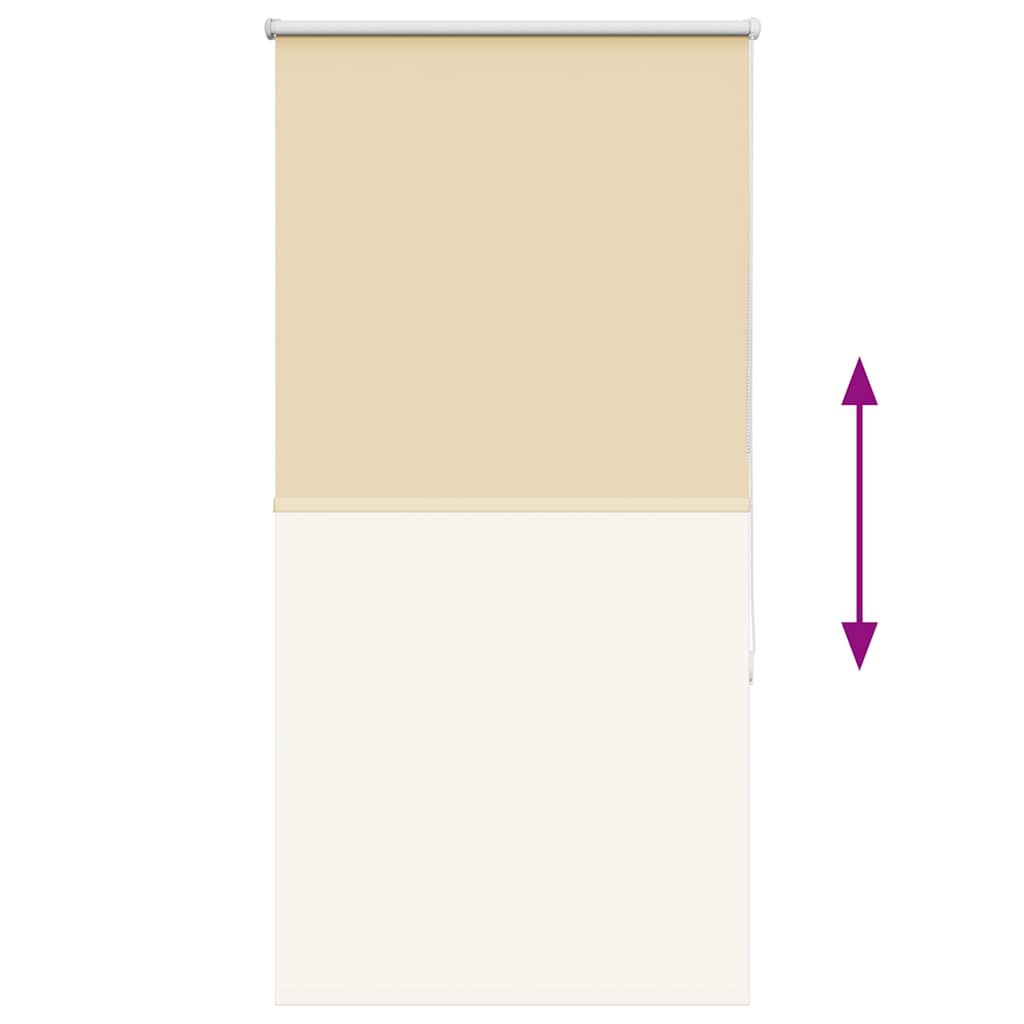 vidaXL Roleta zaciemniająca beżowa 75x150 cm Szerokość tkaniny 70,7 cm