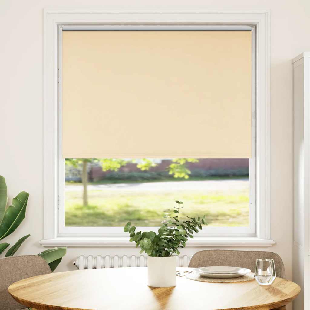 vidaXL Roleta zaciemniająca beżowa 95x150 cm Szerokość tkaniny 90,7 cm