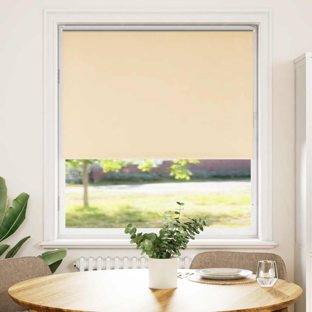 vidaXL Roleta zaciemniająca beżowa 105x150cm Szerokość tkaniny 100,7cm